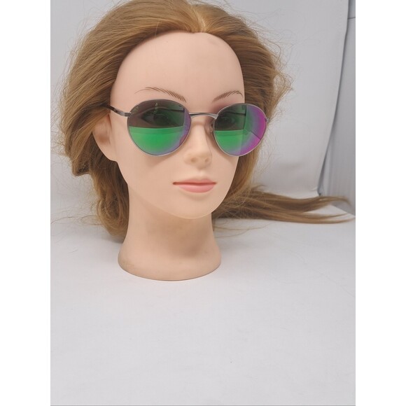 Vintage Serengeti Round Sunglasses Pink Green Mirror Lenses 90s 5539V Japan main image 8